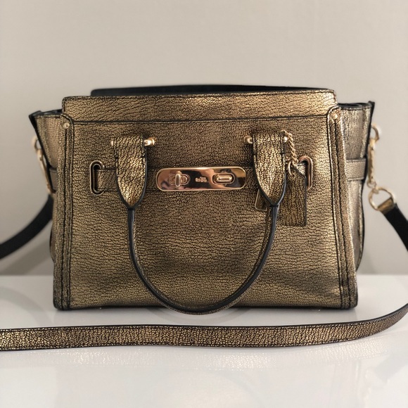 Coach Crossbody Option Purse Metallic Brown - Picture 1 of 3